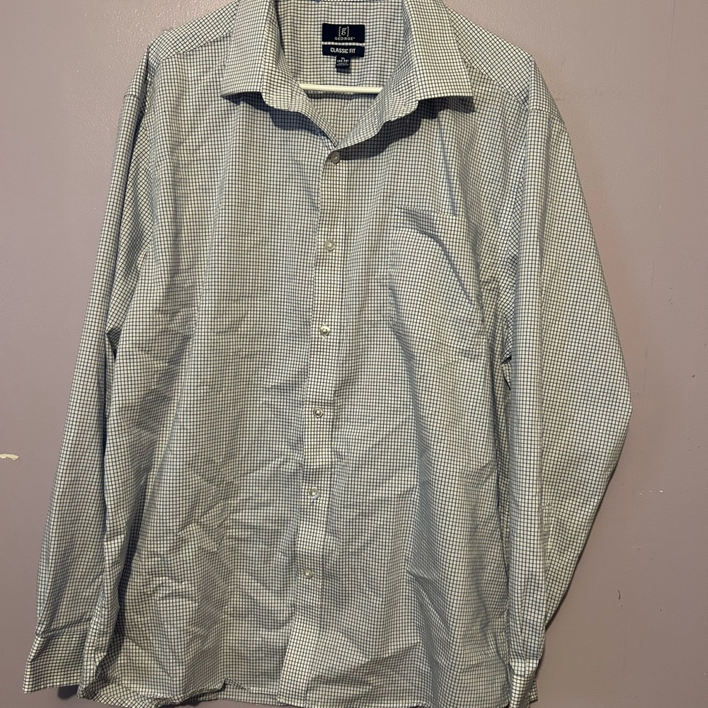 George Classic Fit Men’s Long Sleeve Button-Down Shirt